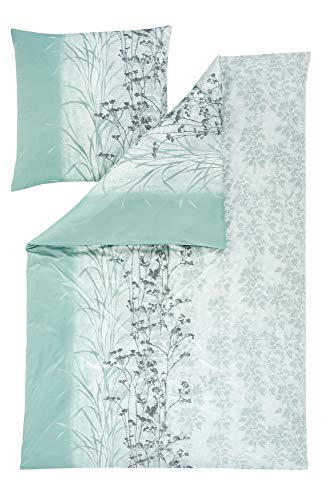 ESTELLA Mako Interlock Jersey Bettwäsche AVA Mint 1 Bettbezug 135 x 200 cm + 1 Kissenbezug 80 x 80 cm von ESTELLA