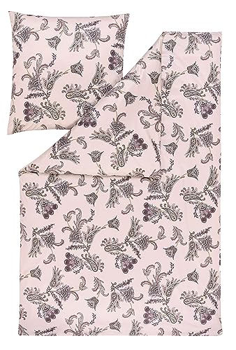 ESTELLA Mako Interlock Jersey Bettwäsche Agneta Mauve 1 Bettbezug 135 x 200 cm + 1 Kissenbezug 80 x 80 cm von ESTELLA