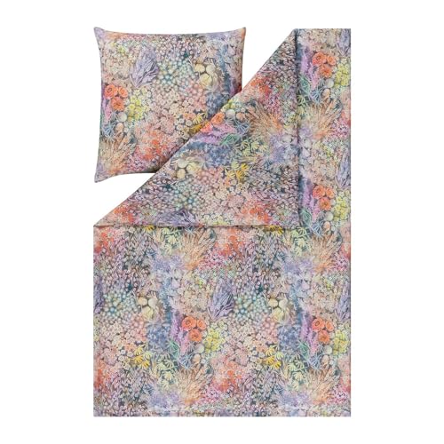 ESTELLA Mako Interlock Jersey Bettwäsche Rosalie Multicolor 1 Bettbezug 155 x 220 cm + 1 Kissenbezug 80 x 80 cm von ESTELLA