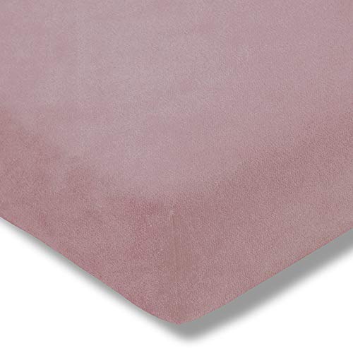 ESTELLA Spannbetttuch Samt Velours | Flieder | Frottee | 100x200 cm | passend für Matratzen 90-100 cm (Breite) x 190-200 cm (Länge) | trocknerfest und bügelfrei | 80% Baumwolle 20% Polyester von ESTELLA