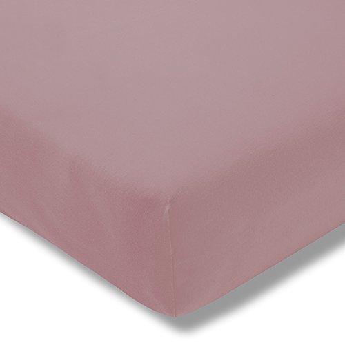 ESTELLA Topper-Spannbetttuch Zwirnjersey | Flieder | 100x200 cm | passend für Topperhöhen von 7-10 cm | trocknerfest und bügelfrei | 97% Baumwolle 3% Elastan von ESTELLA