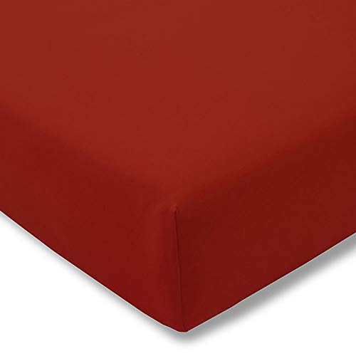 ESTELLA Topper-Spannbetttuch Zwirnjersey | Purpur | 180-200x200 cm | passend für Topperhöhen von 7-10 cm | trocknerfest und bügelfrei | 97% Baumwolle 3% Elastan von ESTELLA