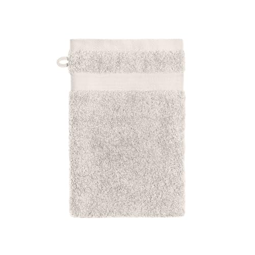 ESTELLA Waschhandschuh Luxor | grau | 16x21 cm | Wohlfühl-Frottierserie aus 100% Baumwolle in 600 g/m² Qualität | trocknergeeignet | flauschig und saugstark | ideal fürs Badezimmer oder Spa von ESTELLA