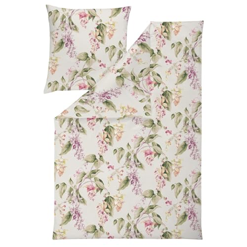 Estella I Interlock Jersey I Bettwäsche I Blumen Blätter I 135x200 von ESTELLA