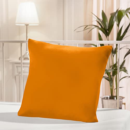 Estella Kuschelkissenbezug Mako-Feinjersey apfelsine Größe 40x40 cm von ESTELLA