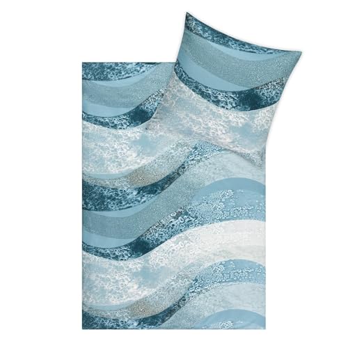 Estella Mako Interlock Jersey Bettwäsche Rio Cyan 1 Bettbezug 135 x 200 cm + 1 Kissenbezug 80 x 80 cm Estella Mako Interlock Jersey Bettwäsche Rio Cyan 1 Bettbezug 135 x 200 cm + 1 Kissenbezug 80 x 80 cm von ESTELLA