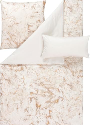 Estella Wendebettwäsche Raphael + Gratis-Kissenbezug Mako-Satin Natur Größe 1x 135x200 cm + 40x 80x80+80 cm von ESTELLA