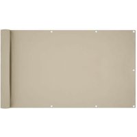 Balkonsichtschutz Balkonbespannung Sichtschutz Balkonverkleidung blickdicht 6 m Creme / 75x600cm von ESTEXO