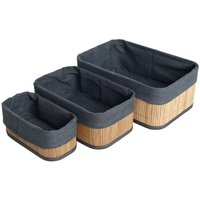 Estexo - Bambuskorb Set Aufbewahrungsbox 3 Größen Aufbewahrungskorb Bambus Organizer Estexo - Bambuskorb Set Aufbewahrungsbox 3 Größen Aufbewahrungskorb Bambus Organizer von ESTEXO