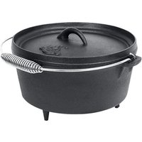 Dutch Oven Feuertopf Set El Fuego Gusseisen Topf Schmortopf bbq Grillen Bräter 3,60 Liter von FIRE BEAM