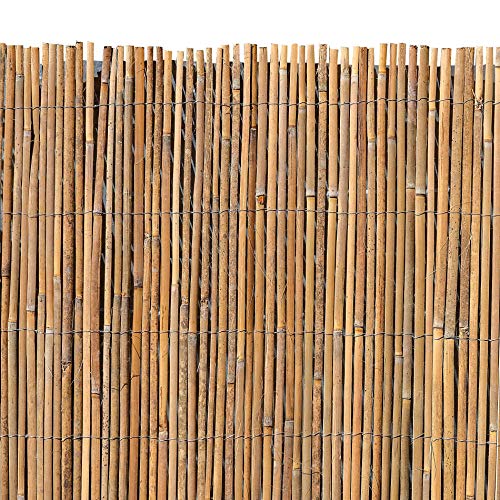 ESTEXO Bambusmatte - Sichtschutzzaun, Gartenzaun, Natur, Bambus, Zaun, Sichtschutz, Windschutz (1,00m x 4,00m) von ESTEXO