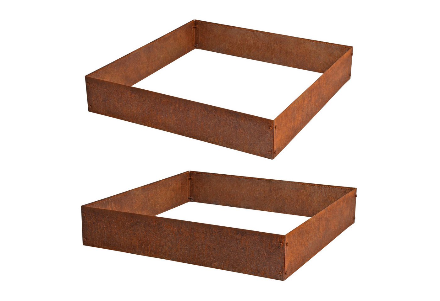 ESTEXO Beetumrandung Beeteinfassung Quadrat 2er Set Edel-Rost Hochbeet Cortenstahl ESTEXO Beetumrandung Beeteinfassung Quadrat 2er Set Edel-Rost Hochbeet Cortenstahl von ESTEXO