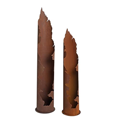 ESTEXO Dekosäule Rostsäule Gartendeko 120 + 150 cm Set Edelrost Säule Pflanzsäule Rost Garten Blumensäule ESTEXO Dekosäule Rostsäule Gartendeko 120 + 150 cm Set Edelrost Säule Pflanzsäule Rost Garten Blumensäule von ESTEXO