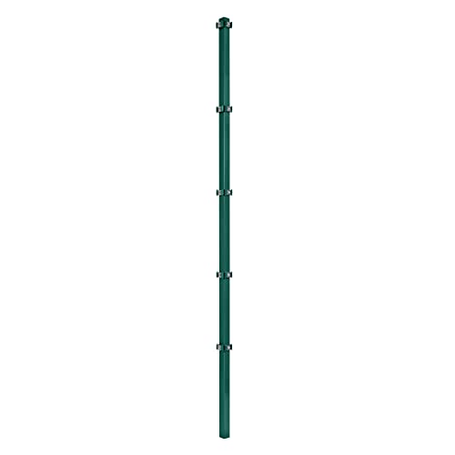 ESTEXO Doppelstabmattenzaun Gitterzaun Drahtgitter Garten-Zaun Stabmattenzaun Eckpfosten Zaunset Komplett-Set Erweiterungs-Set oder einzelne Pfosten oder Eckpfosten (RAL 6005 / Eckpfosten 210 cm) von ESTEXO