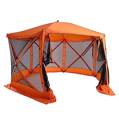 ESTEXO Faltpavillon Popup Pavillon Fjordsen Gartenpavillon Gartenzelt Partyzelt 6-Eck Orange mit Fliegengitter Pavillon ESTEXO Faltpavillon Popup Pavillon Fjordsen Gartenpavillon Gartenzelt Partyzelt 6-Eck Orange mit Fliegengitter Pavillon von ESTEXO