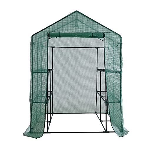 ESTEXO Foliengewächshaus Gewächshaus 143x143x195 cm Tomatengewächshaus Treibhaus Frühbeet von ESTEXO