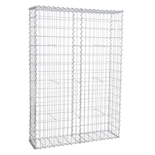 ESTEXO Gabione Steingabione Steinkorb Gabionenwand Drahtkorb Mauer Drahtgitter (Gabione 100x150x30 cm) von ESTEXO