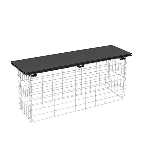 ESTEXO Gabionen Sitzbank mit WPC-Sitzfläche in Holzoptik, 100 x 30 x 43 cm, inklusive Spiralen und Distanzhalter Dunkelgrau ESTEXO Gabionen Sitzbank mit WPC-Sitzfläche in Holzoptik, 100 x 30 x 43 cm, inklusive Spiralen und Distanzhalter Dunkelgrau von ESTEXO