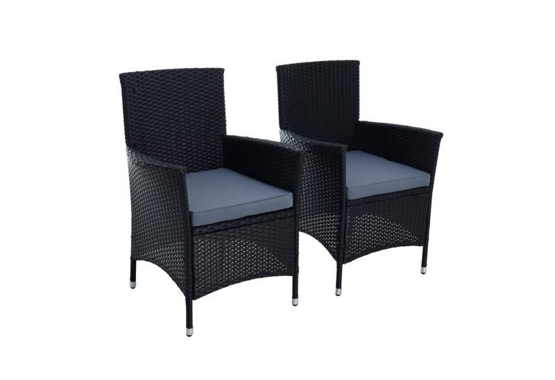 ESTEXO Gartenstuhl Rattan Gartensessel Polyrattan Stuhl 2er Set Garten Sessel Schwarz ESTEXO Gartenstuhl Rattan Gartensessel Polyrattan Stuhl 2er Set Garten Sessel Schwarz von ESTEXO