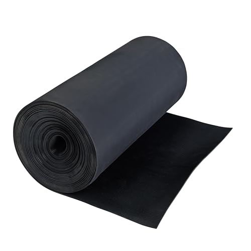 ESTEXO Gummimatte Anti-Rutsch Matte 10 m x 40 cm Gummiläufer Bodenmatte Schutzmatte Schwarz Riffelmatte ESTEXO Gummimatte Anti-Rutsch Matte 10 m x 40 cm Gummiläufer Bodenmatte Schutzmatte Schwarz Riffelmatte von ESTEXO