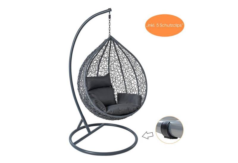 ESTEXO Hängesessel Polyrattan Hängesessel Hängekorb mit Gestell Rattan Hängestuhl Sessel ESTEXO Hängesessel Polyrattan Hängesessel Hängekorb mit Gestell Rattan Hängestuhl Sessel von ESTEXO