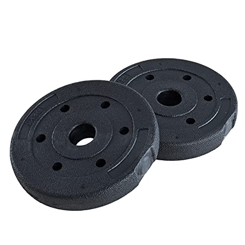 ESTEXO Hantelset Hantelstange Langhanteln Hanteln Set Langhantelstange Gewichte Hantelscheiben (2er Set Gewichte 1,25 kg) von ESTEXO