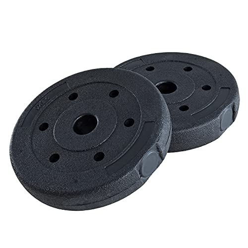 ESTEXO Hantelset Hantelstange Langhanteln Hanteln Set Langhantelstange Gewichte Hantelscheiben (2er Set Gewichte 2,50 kg) von ESTEXO