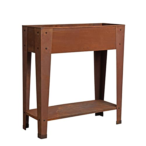 ESTEXO Hochbeet Pflanzbeet Pflanzkasten mit Ablage Blumenkasten Edelrost Rost Metall Gemüsebeet Blumenbeet von ESTEXO