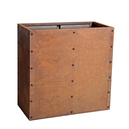 ESTEXO Hochbeet Pflanzkasten Edelrost Blumenkasten Pflanzbeet Blumenbeet Beet Stahl Pflanzkübel Blumenkübel Gartenbeet 80x40x80 cm von ESTEXO