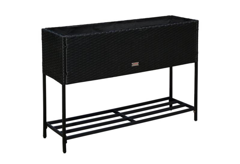 ESTEXO Hochbeet Polyrattan Blumenbeet 100x30x70 cm Kräuterbeet Gemüsebeet Schwarz ESTEXO Hochbeet Polyrattan Blumenbeet 100x30x70 cm Kräuterbeet Gemüsebeet Schwarz von ESTEXO