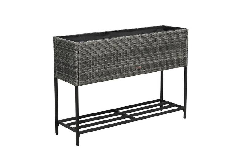 ESTEXO Hochbeet Polyrattan Blumenbeet 100x30x70cm Kräuterbeet Gemüsebeet Anthrazit-G ESTEXO Hochbeet Polyrattan Blumenbeet 100x30x70cm Kräuterbeet Gemüsebeet Anthrazit-G von ESTEXO