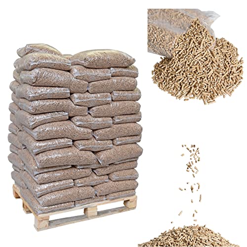 ESTEXO Holzpellets Heizpellets Brennstoff Pellet Heizung Sackware Kaminpellets (975 kg / 1 Palette) von ESTEXO