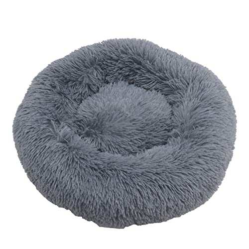 ESTEXO Hundebett Hundekissen Hundekorb Haustierbett Katzenbett Tierbett Plüsch Hundesofa Kissen Dunkelgrau 80x80x20 cm von ESTEXO