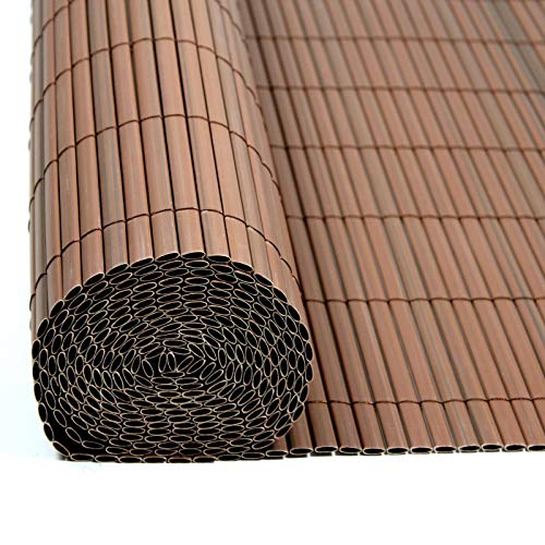 ESTEXO PVC Sichtschutzmatte aus Kunststoffröhrchen Braun 1,0 x 4 m ESTEXO PVC Sichtschutzmatte aus Kunststoffröhrchen Braun 1,0 x 4 m von ESTEXO