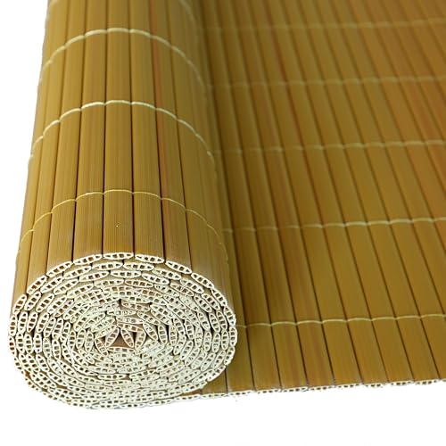 ESTEXO PVC Sichtschutzmatte aus Kunststoffröhrchen Bambus 1,20 x 4 m von ESTEXO