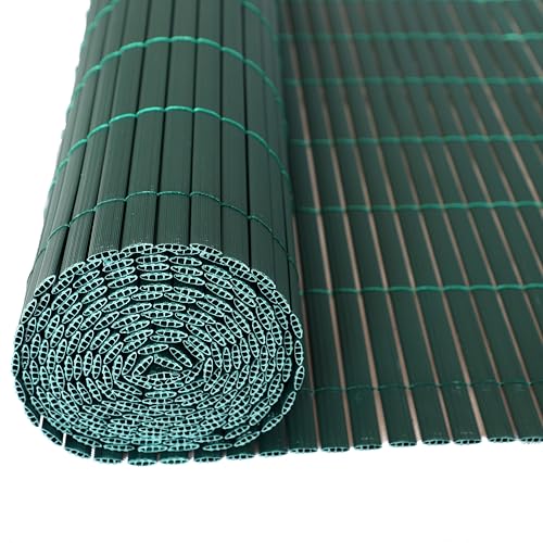 ESTEXO PVC Sichtschutzmatte aus Kunststoffröhrchen Grün 1,60 x 4 m von ESTEXO