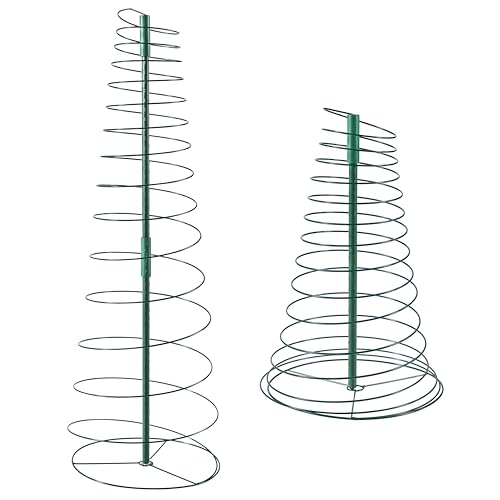 ESTEXO Rankhilfe Rankspirale 2er Set Ranksäule Tomatensäule 150 cm Kletterhilfe Rund Spirale Pflanzenstütze von ESTEXO