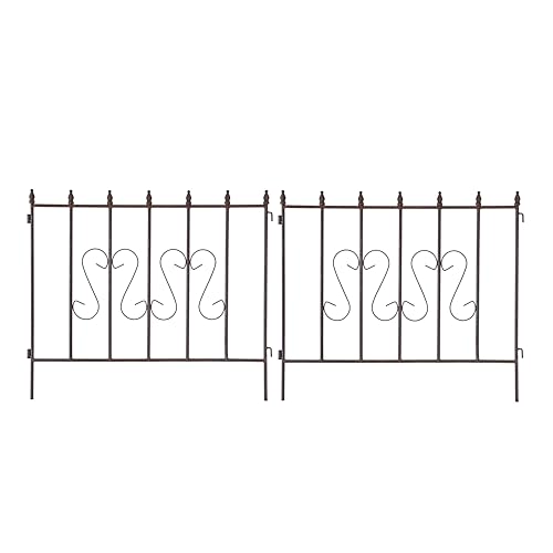 ESTEXO Schmuckzaun Metallzaun Gartenzaun 72x67 cm Zaunelemente 2er Set Rost Edelrost erweiterbarer Zaun ESTEXO Schmuckzaun Metallzaun Gartenzaun 72x67 cm Zaunelemente 2er Set Rost Edelrost erweiterbarer Zaun von ESTEXO