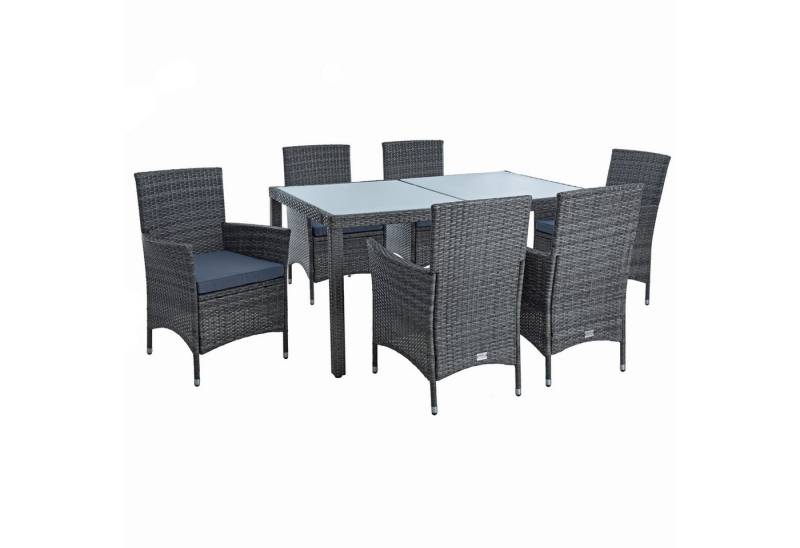 ESTEXO Sitzgruppe Poly-Rattan Sitzgruppe Essgruppe Gartenmöbel Set 6 Per. Gartenset Anth ESTEXO Sitzgruppe Poly-Rattan Sitzgruppe Essgruppe Gartenmöbel Set 6 Per. Gartenset Anth von ESTEXO