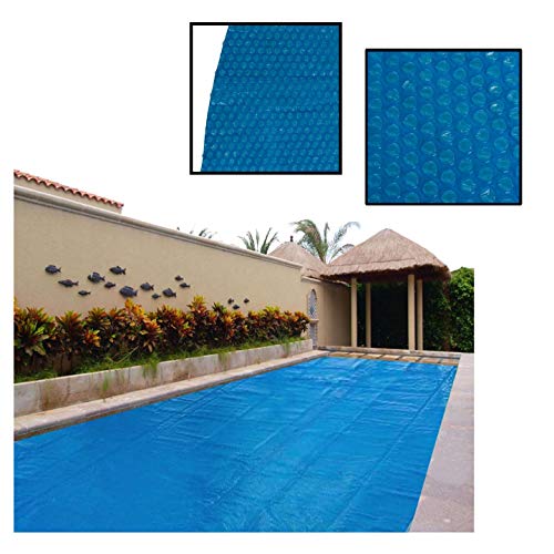 ESTEXO Solarfolie Solarplane Poolabdeckung Solarheizung Wärmeplane Poolheizung Plane Abdeckung Poolplane Heizung (Blau/Rund Ø 5,49 m) von ESTEXO