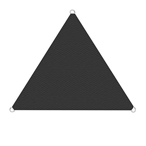 ESTEXO Sonnensegel Sonnenschutzsegel Sonnendach Sonnenschutz UV-Schutz Sichtschutz HDPE Anthrazit 4x4x4m (Dreieck) von ESTEXO