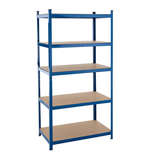 ESTEXO Steckregal Lagerregal 21 Modelle wählbar Schwerlastregal Regal Kellerregal Werkstattregal Werkbank Garagenregal (Blau / 200x120x60cm / 875kg) von ESTEXO