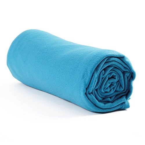 ESTEXO Tagesdecke Polar Fleece 2 Größen / 10 Farben wählbar -Polar Fleecedecke Microfaserdecke Kuscheldecke, Fleece XL, XXL, 130x170, 220x240 (220 x 240 cm/XXL, Aqua) von ESTEXO