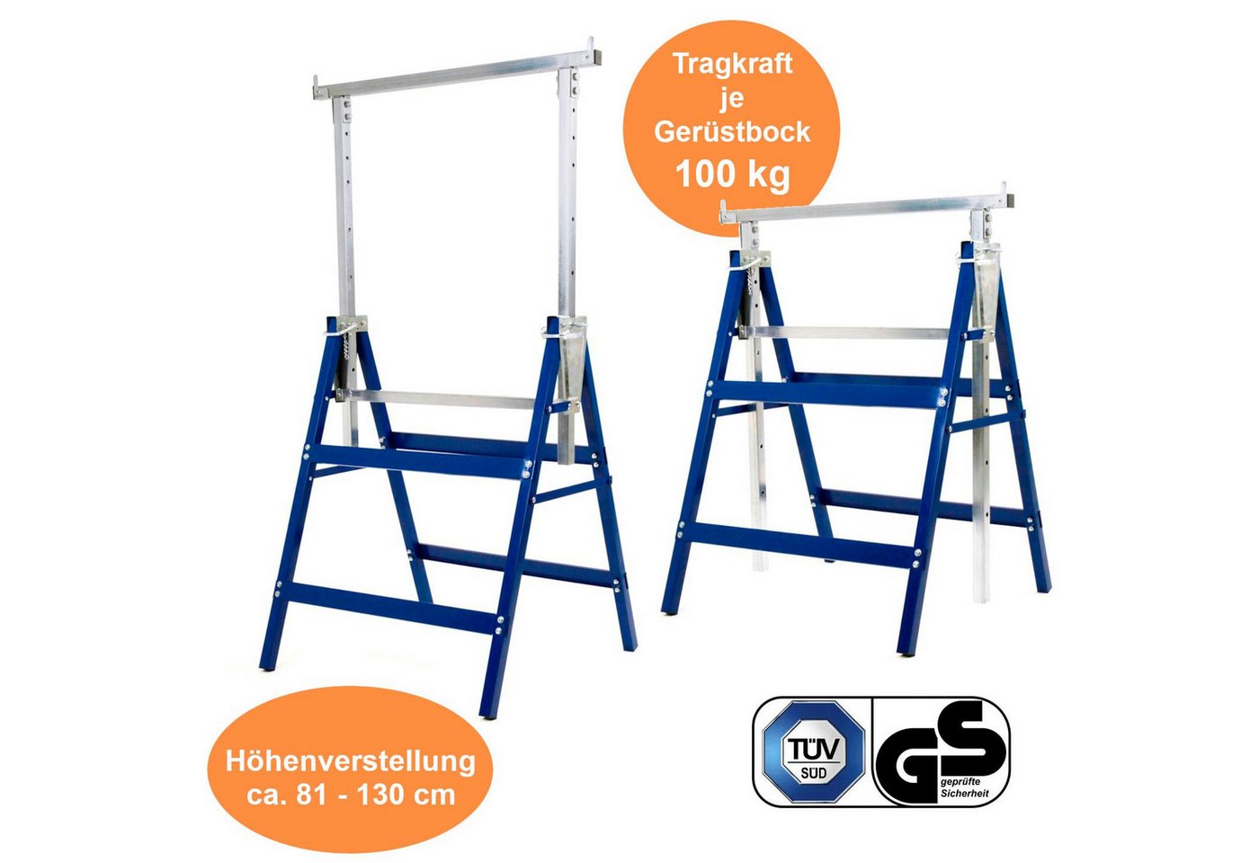 ESTEXO Werkzeughalter Gerüstbock Unterstellbock Klappbock 2er Set Böcke höhenverstellbar S ESTEXO Werkzeughalter Gerüstbock Unterstellbock Klappbock 2er Set Böcke höhenverstellbar S von ESTEXO