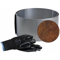 Estexo - Edel-Rost Rasenkante Mähkante 15 cm x 5 m Hochbeet Beetumrandung Beeteinfassung von ESTEXO
