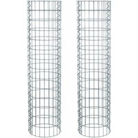 Estexo - Gabione Gabionensäule rund ø 35 cm 140 cm 2er Steingabionen Steinkorb Drahtkorb Estexo - Gabione Gabionensäule rund ø 35 cm 140 cm 2er Steingabionen Steinkorb Drahtkorb von ESTEXO