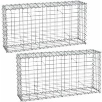 Estexo - Gabione Spiralgabione Steinkorb 100x50x20 cm 2er Set Draht Wand Gitter Metall von ESTEXO