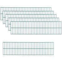 Gartenzaun Zaunelemente Doppelstabmattenzaun 6er Set ral 6005 Zaun Gartenzaun von ESTEXO