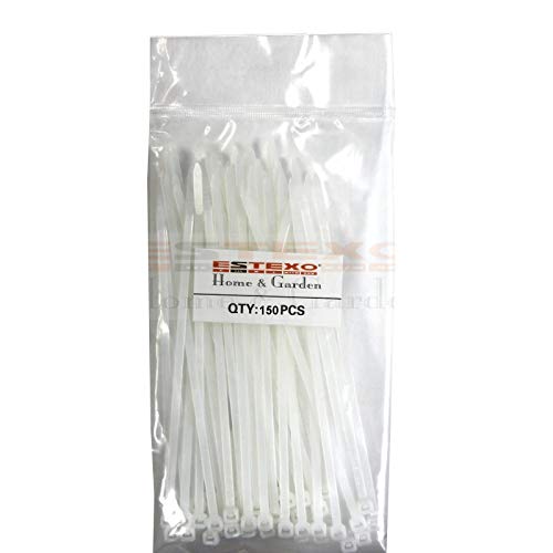 Estexo Kabelbinder, Kabel-Binder, Befestigung für PVC Sichtschutmatten, Sichtschutz (150, Weiß) von ESTEXO