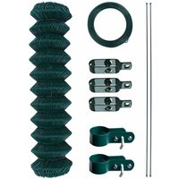 Maschendrahtzaun Gartenzaun Zaun-Set Drahtzaun Viereckgeflecht Maschendraht Grün 1,50 x 25 m von ESTEXO